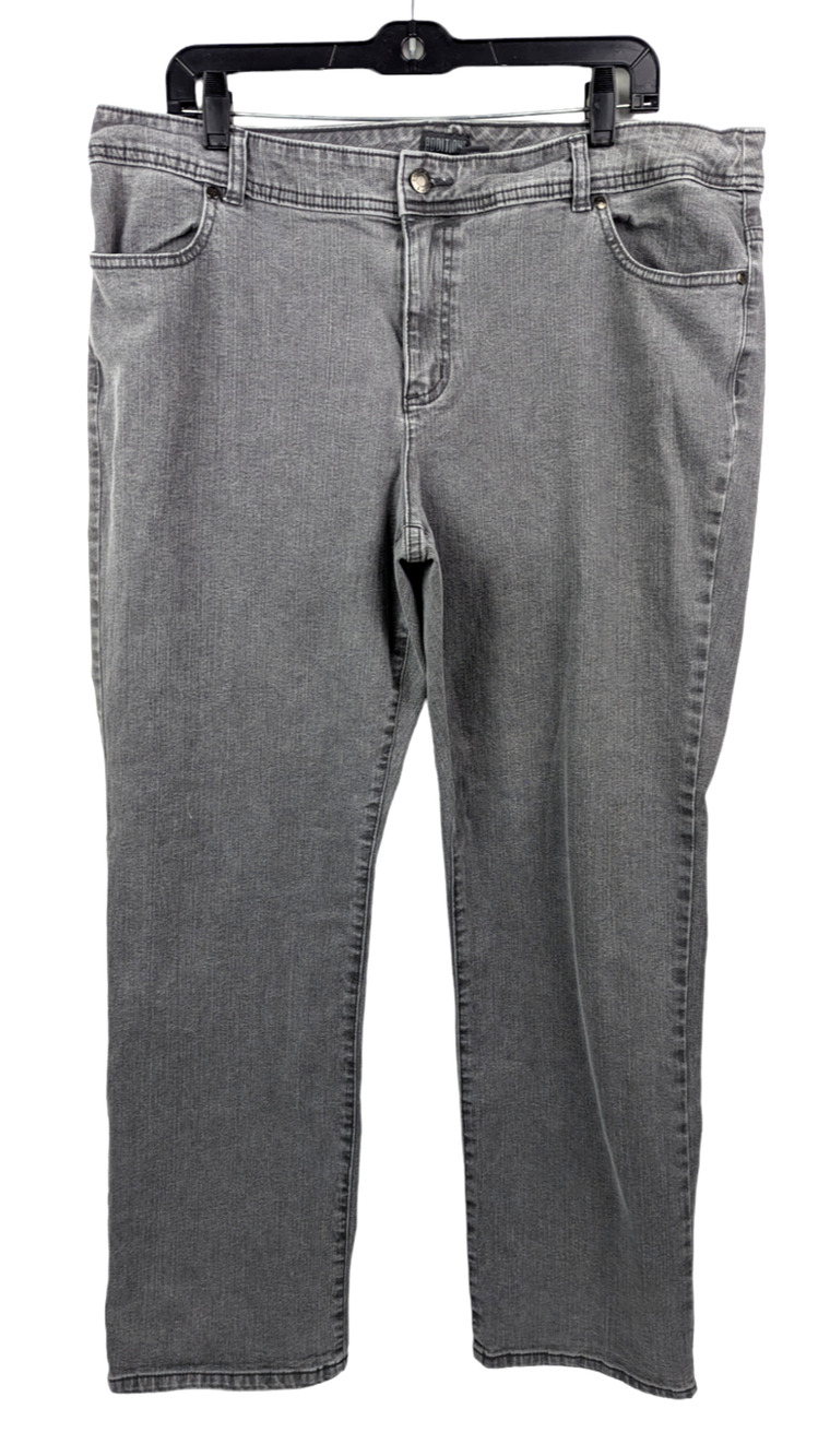 Additions By Chicos Womens Size 3 (16) Short Lustrous Slim Gray Jeans